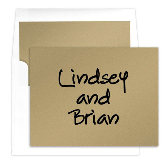 Studio Large Text Folded Shimmer Note Cards